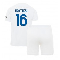 Camiseta Inter Milan Davide Frattesi #16 Segunda Equipación Replica 2023-24 para niños mangas cortas (+ Pantalones cortos)
